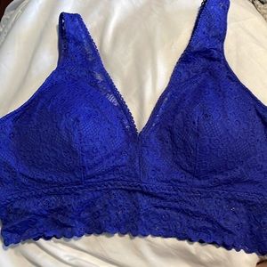 SO intimates royal Blue Lace bralette size XL